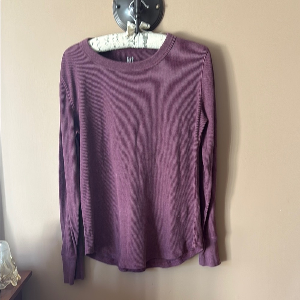 GAP Purple Thermal Long Sleeve T-Shirt